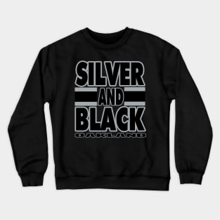 Oakland LYFE Silver and Black True Football Colors! Crewneck Sweatshirt